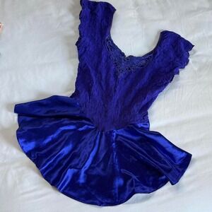 Y2K cobalt blueish purple lace fairy slip Cinema Etoile